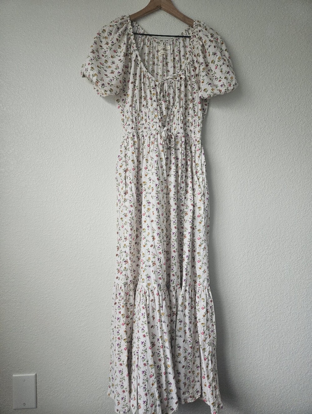 Christy Dawn the Brynne dress in cream garden, small - Picture 5 of 10